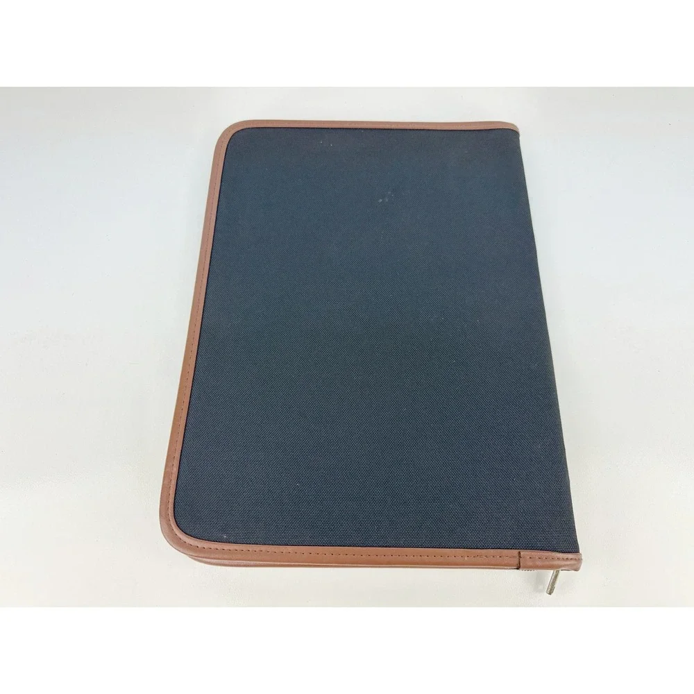 Leeds Northwestern Mutual Black Canvas Zip Around Portfolio Padfolio Organizer